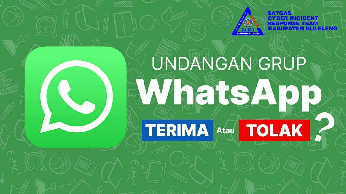 Invite di Group Whatsapp, Terima apa Tolak?