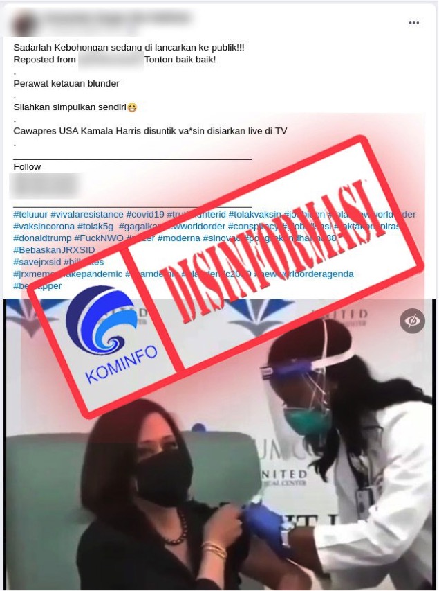 Video Penyuntikan Kamala Harris adalah Bukti Kebohongan Vaksinasi Covid-19