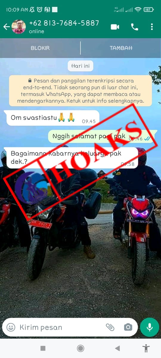 LAGI, TERSEBAR TANGKAPAN LAYAR AKUN WHATSAPP YANG MENGGUNAKAN FOTO PROFIL DAN CHAT DARI KABID PENGELOLAAN SAMPAH DAN LIMBAH B3, DINAS LINGKUNGAN HIDUP KABUPATEN BULELENG.