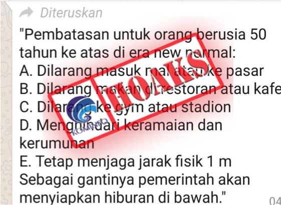 Usia 50 ke Atas Dilarang Masuk Mall Hingga Makan di Kafe pada Fase New Normal