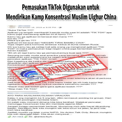 Pemasukan TikTok Digunakan untuk Mendirikan Kamp Konsentrasi Muslim Uighur China