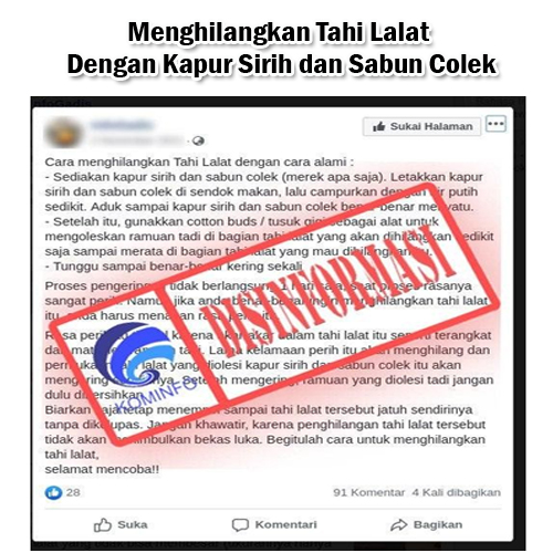 Menghilangkan Tahi Lalat dengan Kapur Sirih dan Sabun Colek