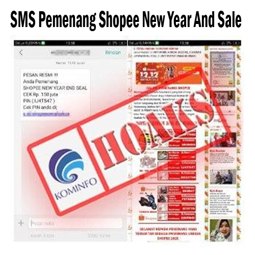 SMS Pemenang Shopee New Year And Sale