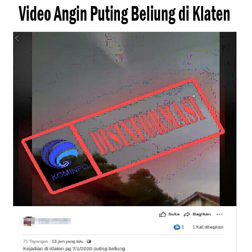 Video Angin Puting Beliung di Klaten