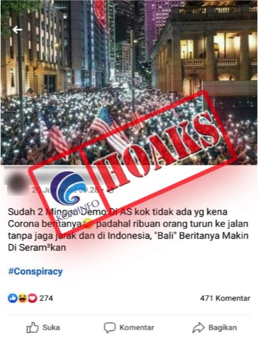 Tidak Ada Penularan Covid-19 Selama Demonstrasi di Amerika Serikat