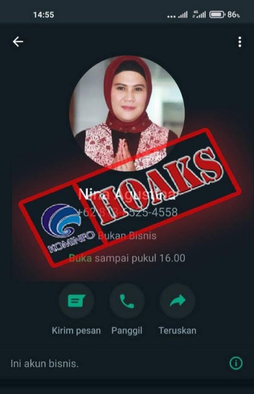 Akun WhatsApp Mengatasnamakan Bupati Indramayu