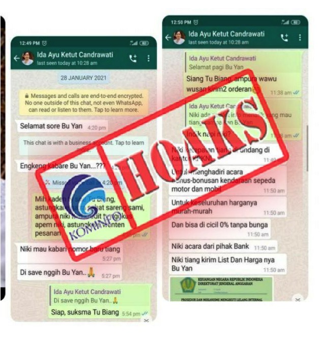 Akun Whatsapp Mengatasnamakan Anggota DPRD Tabanan