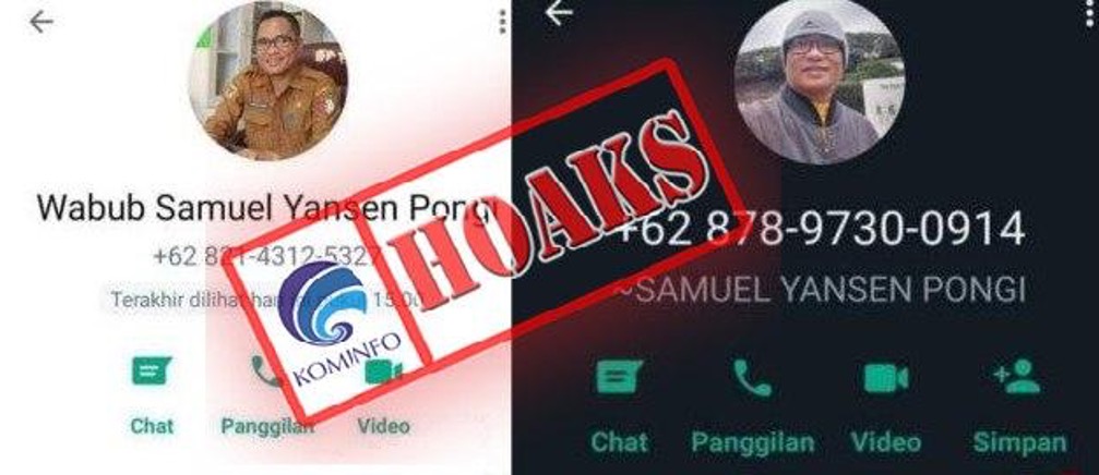 Akun WhatsApp Mengatasnamakan Wakil Bupati Sigi Samuel Yansen Pongi