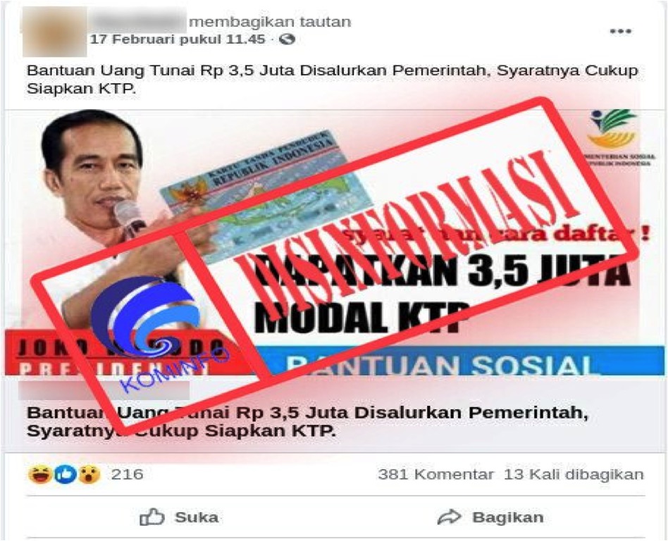 Bantuan Rp3,5 Juta dari Pemerintah untuk Seluruh Pemilik E-KTP