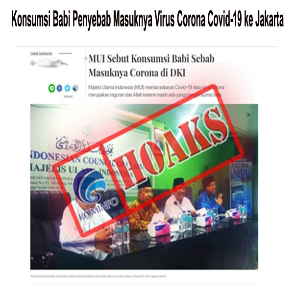 Konsumsi Babi Penyebab Masuknya Virus Corona Covid-19 ke Jakarta