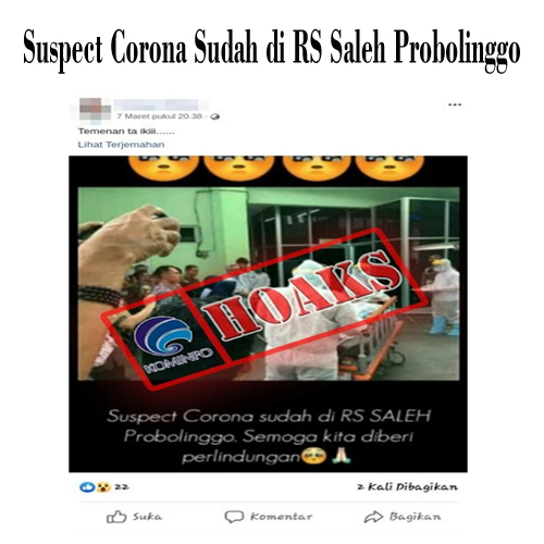 Suspect Corona Sudah di RS Saleh Probolinggo