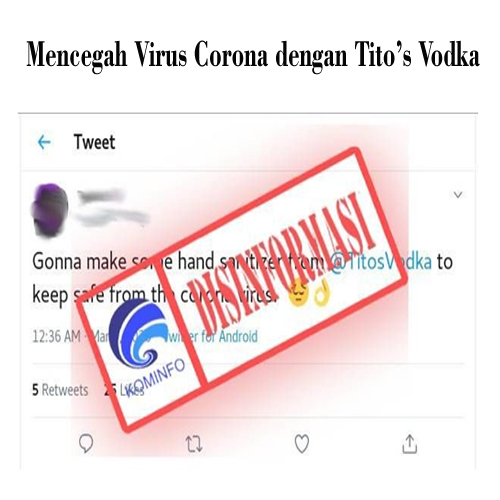 Mencegah Virus Corona dengan Tito’s Vodka