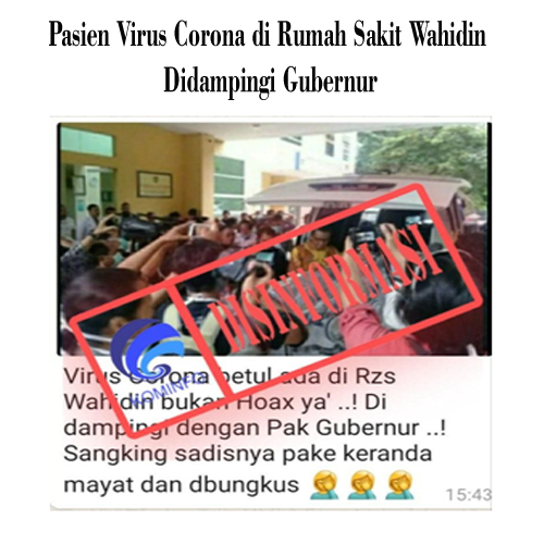 Pasien Virus Corona di Rumah Sakit Wahidin Didampingi Gubernur