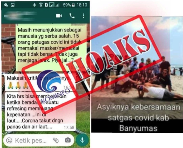 Foto Anggota Satgas Corona Banyumas Piknik