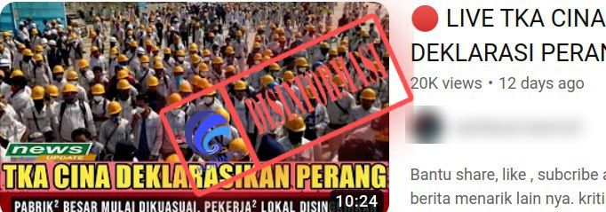 Video TKA Cina Deklarasi Perang dan Singkirkan Pekerja Lokal