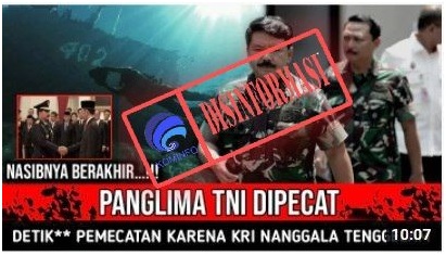 Panglima TNI Marsekal Hadi Tjahjanto Diberhentikan Akibat Tenggelamnya KRI Nanggala 402