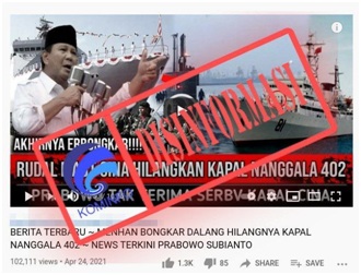 Prabowo Sebut Rudal China Penyebab KRI Nanggala 402 Tenggelam