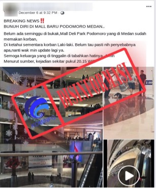 Bunuh Diri di Mall Podomoro Medan