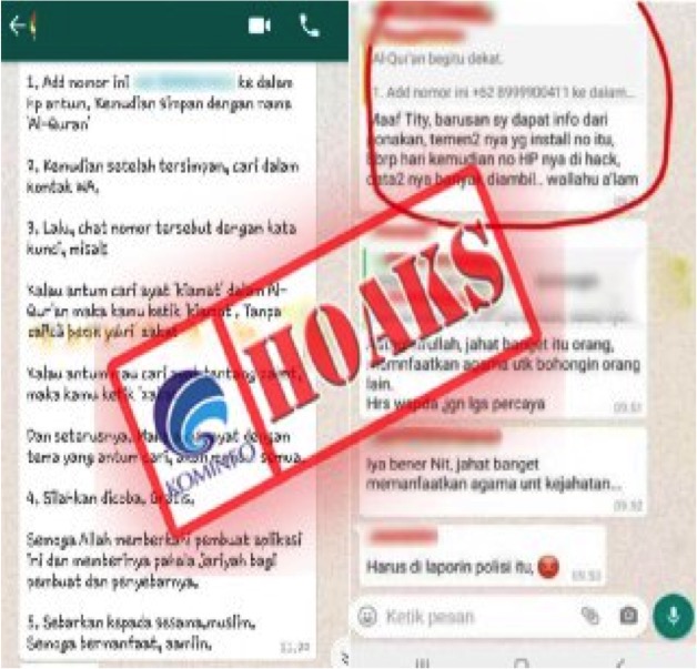 Akun WhatsApp Chatbot Quran Chat Me Curi Data User