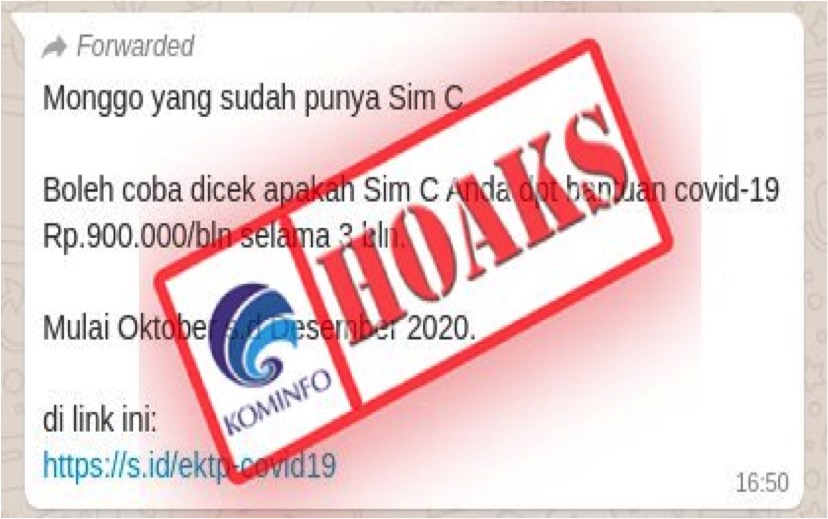 Pemilik SIM C Dapat Bantuan Covid-19