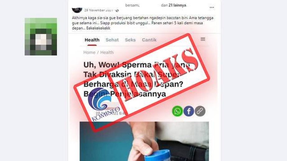 Sperma Pria yang Tak Divaksin Berharga di Masa Depan