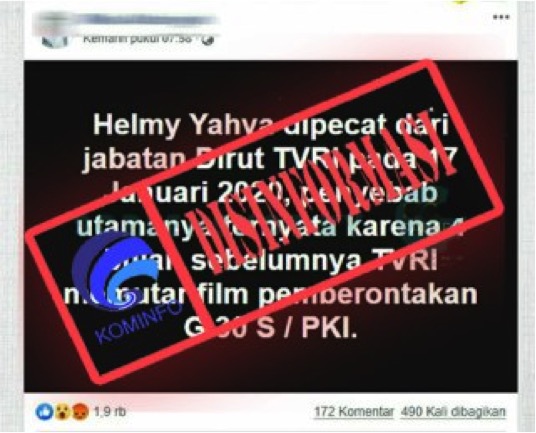 Helmy Yahya Dipecat dari Dirut TVRI karena Pemutaran Film G30S/PKI