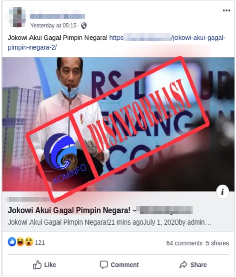 Jokowi Akui Gagal dalam Memimpin Negara