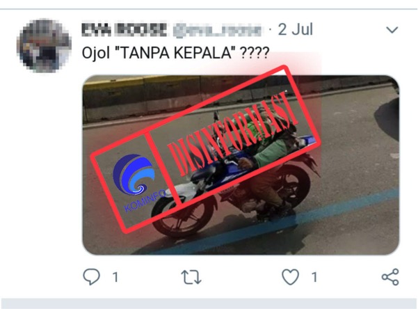 Foto Driver Ojol Tanpa Kepala