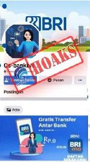 Akun Facebook Mengatasnamakan Customer Service BRI