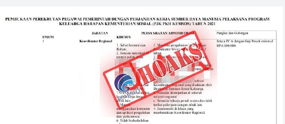 Rekrutmen SDM PKH Tahun 2021 Kemensos RI