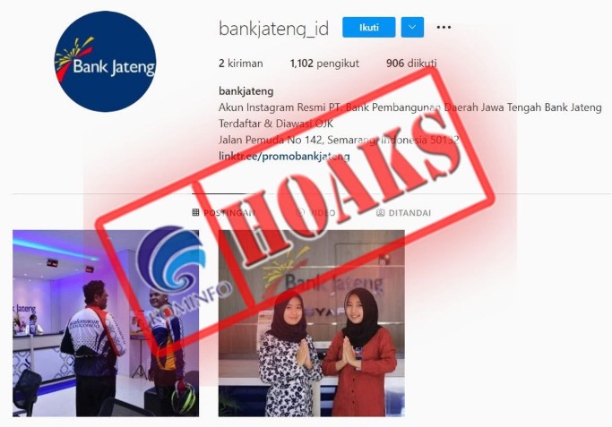 Akun Instagram Mengatasnamakan Bank Jateng