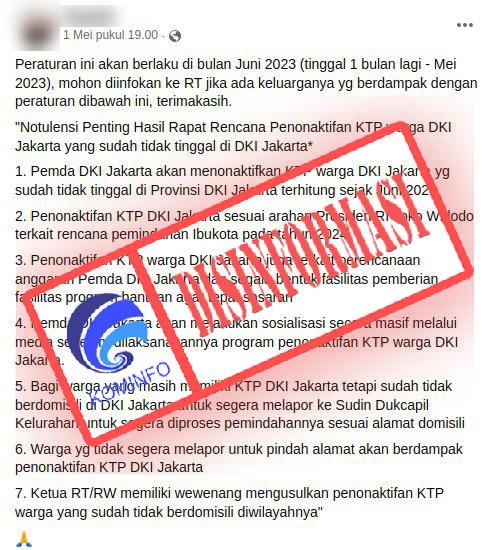 Penonaktifan NIK Warga DKI Jakarta yang Tak Lagi Tinggal di Jakarta