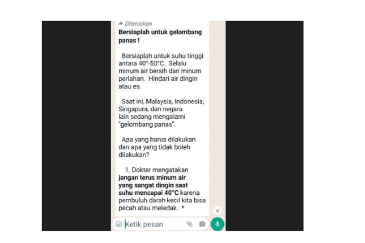 Meminum Air Dingin Saat Cuaca Panas Dapat Sebabkan Pembulu Darah Pecah