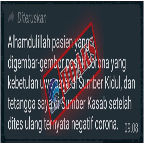 Dua Pedagang di Pasar Sumber Negatif Covid-19