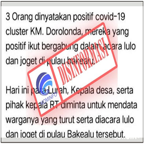 Pasien COVID-19 Dikabarkan Ikut Lulo di Bakealu