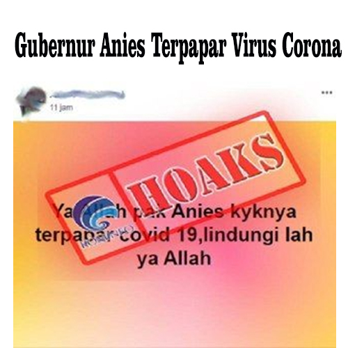 Gubernur Anies Terpapar Virus Corona