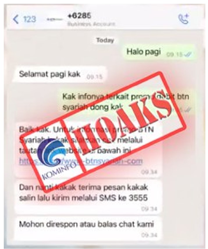 Informasi Promo Mengatasnamakan Bank BTN Syariah