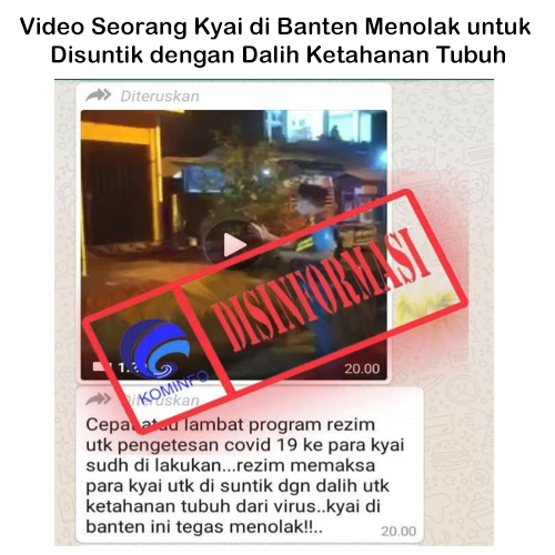 Video Seorang Kyai di Banten Menolak untuk Disuntik dengan Dalih Ketahanan Tubuh