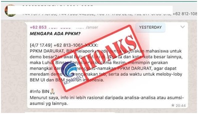 Pemberlakuan PPKM Darurat untuk Redam Demo Mahasiswa