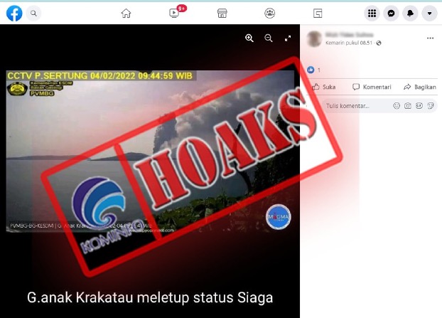 Gunung Anak Krakatau Berstatus Siaga