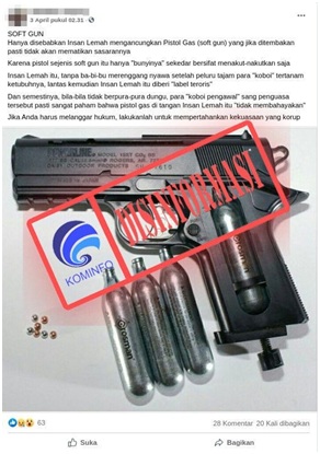 Senjata Airgun Milik ZA Tidak Mematikan dan Tidak Berbahaya