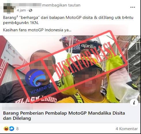 Barang-barang Pemberian Pembalap MotoGP kepada Para Penonton di Mandalika Dilelang Negara