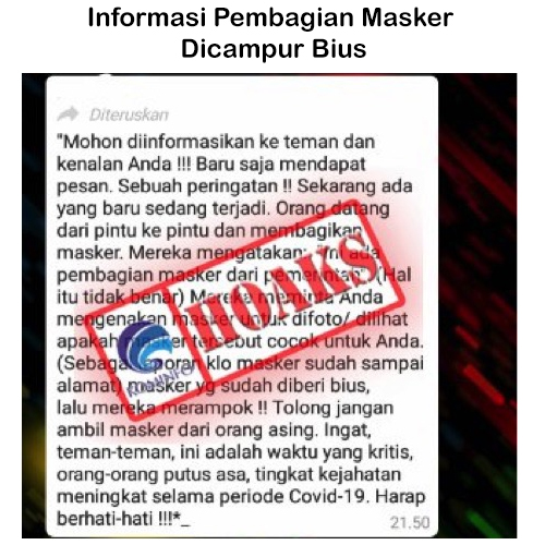 Informasi Pembagian Masker Dicampur Bius