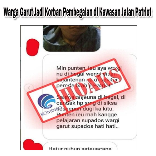 Warga Garut Jadi Korban Pembegalan di Kawasan Jalan Patriot