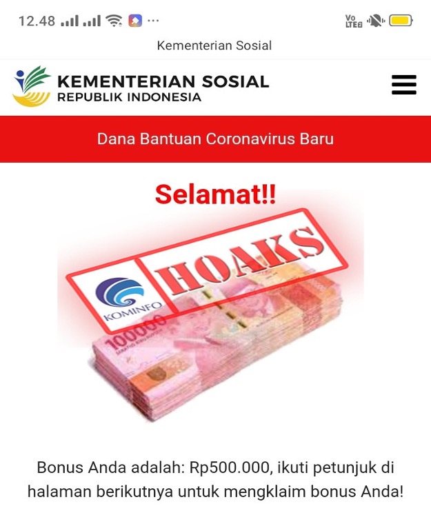 Link Bansos Rp 500 Ribu dari Kemensos