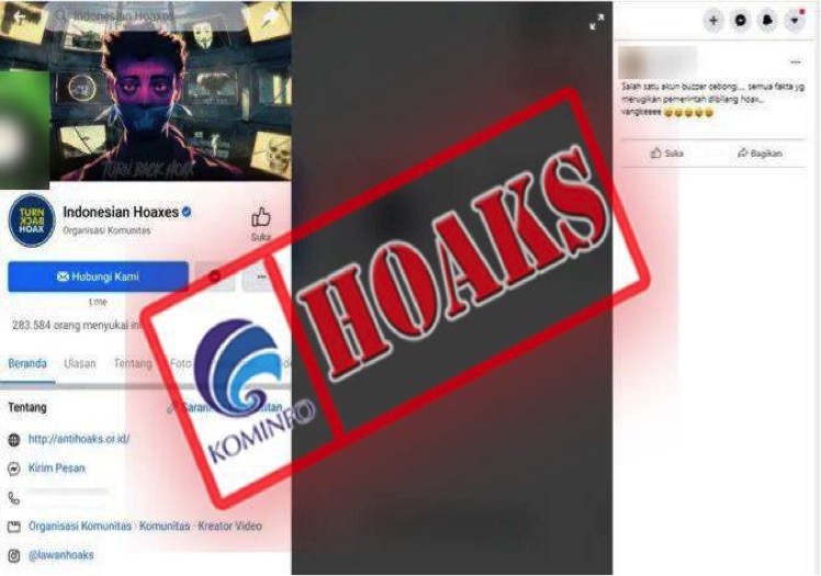 Facebook Indonesian Hoaxes Milik Mafindo Adalah Buzzer Cebong