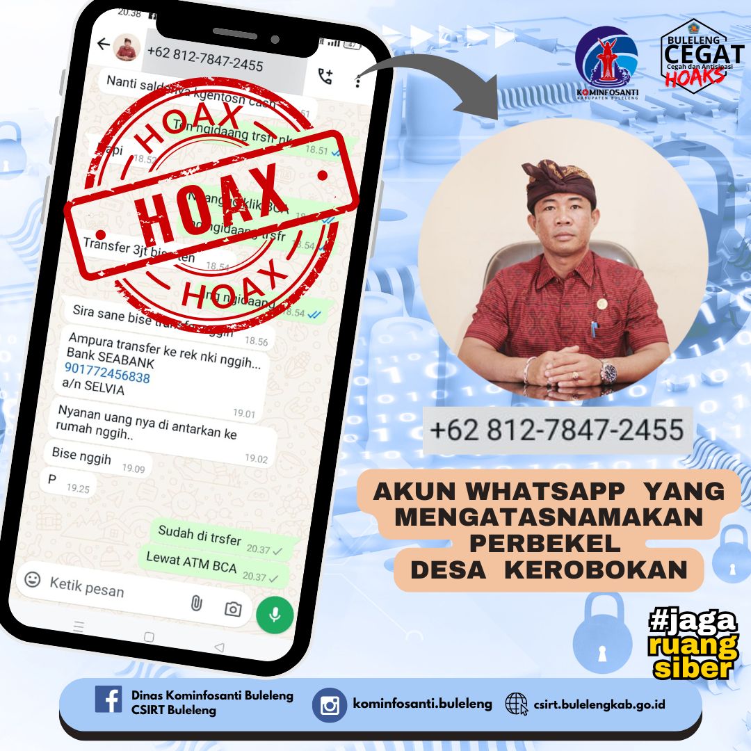 Akun WhatsApp  yang Mengatasnamakan Perbekel Desa  Kerobokan