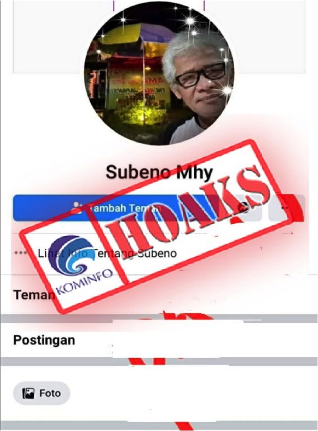 Akun Facebook Mengatasnamakan Kepala Badan Keuangan Daerah Purbalingga