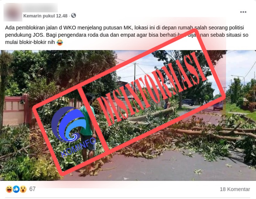 Penutupan Jalan di WKO Menjelang Putusan MK