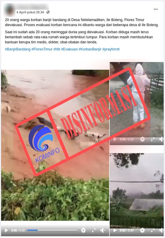 Video Sapi Hanyut Terbawa Arus Banjir Bandang NTT